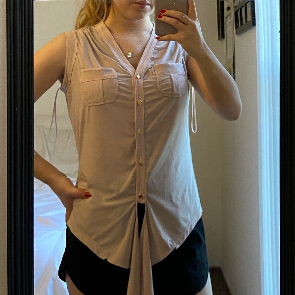 Grayson light pink sleeveless top